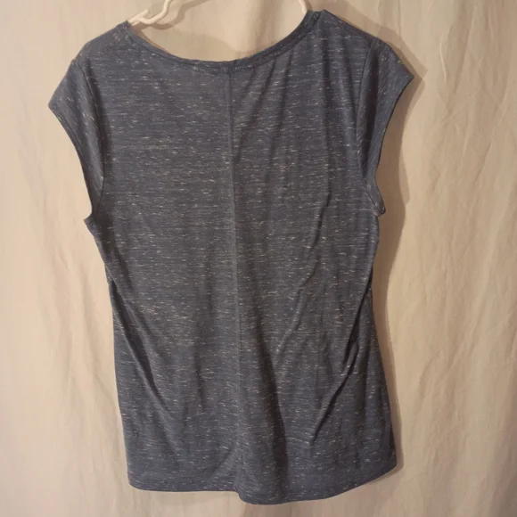 The North Face Women's Blue V-Neck Short Sleeve Top - Picture 2 of 5